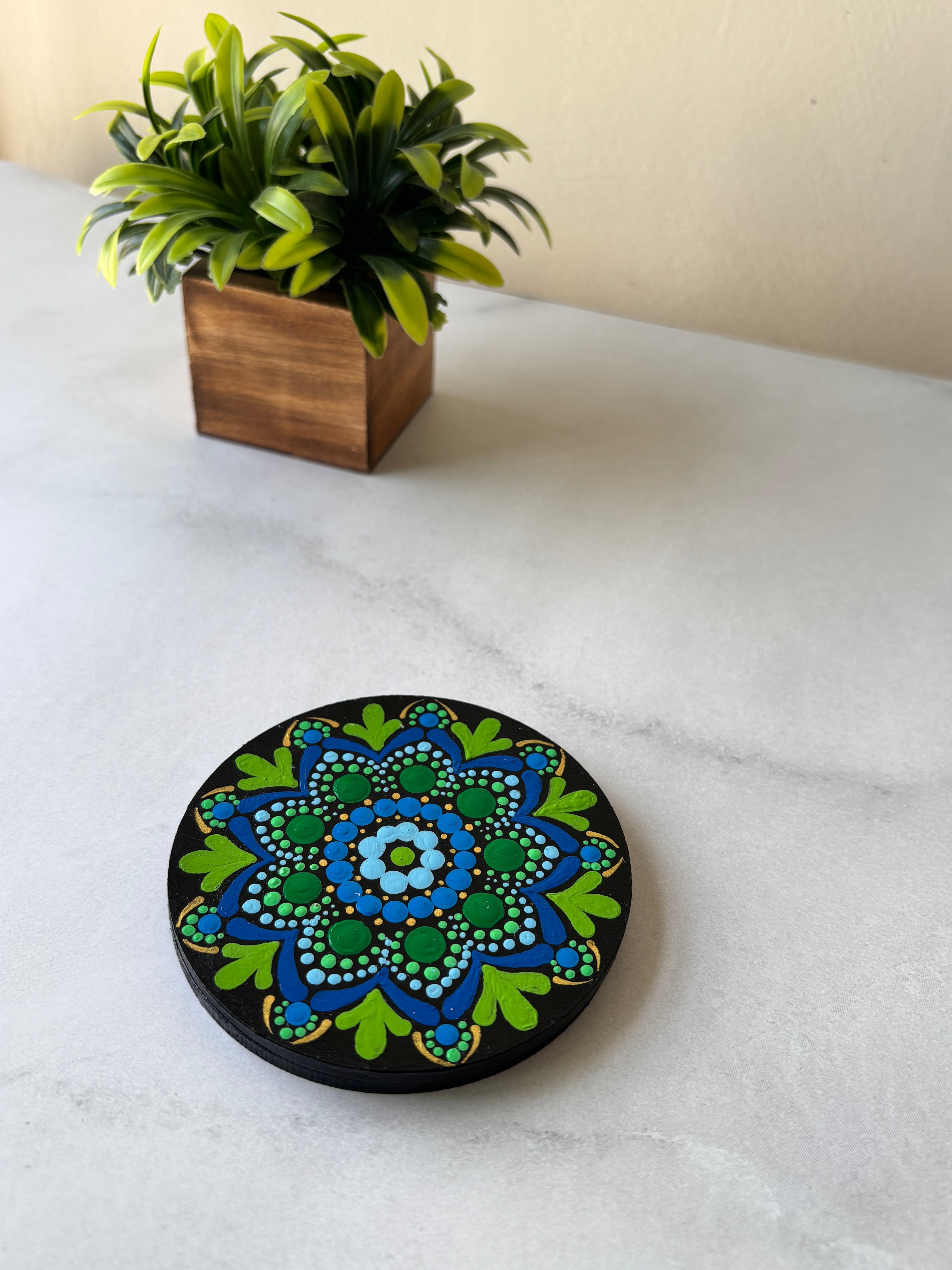 Blue forest – Coasters set of 2, 4 and 6