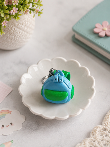 Tiny Explorer (Blue) – Backpack Keychain
