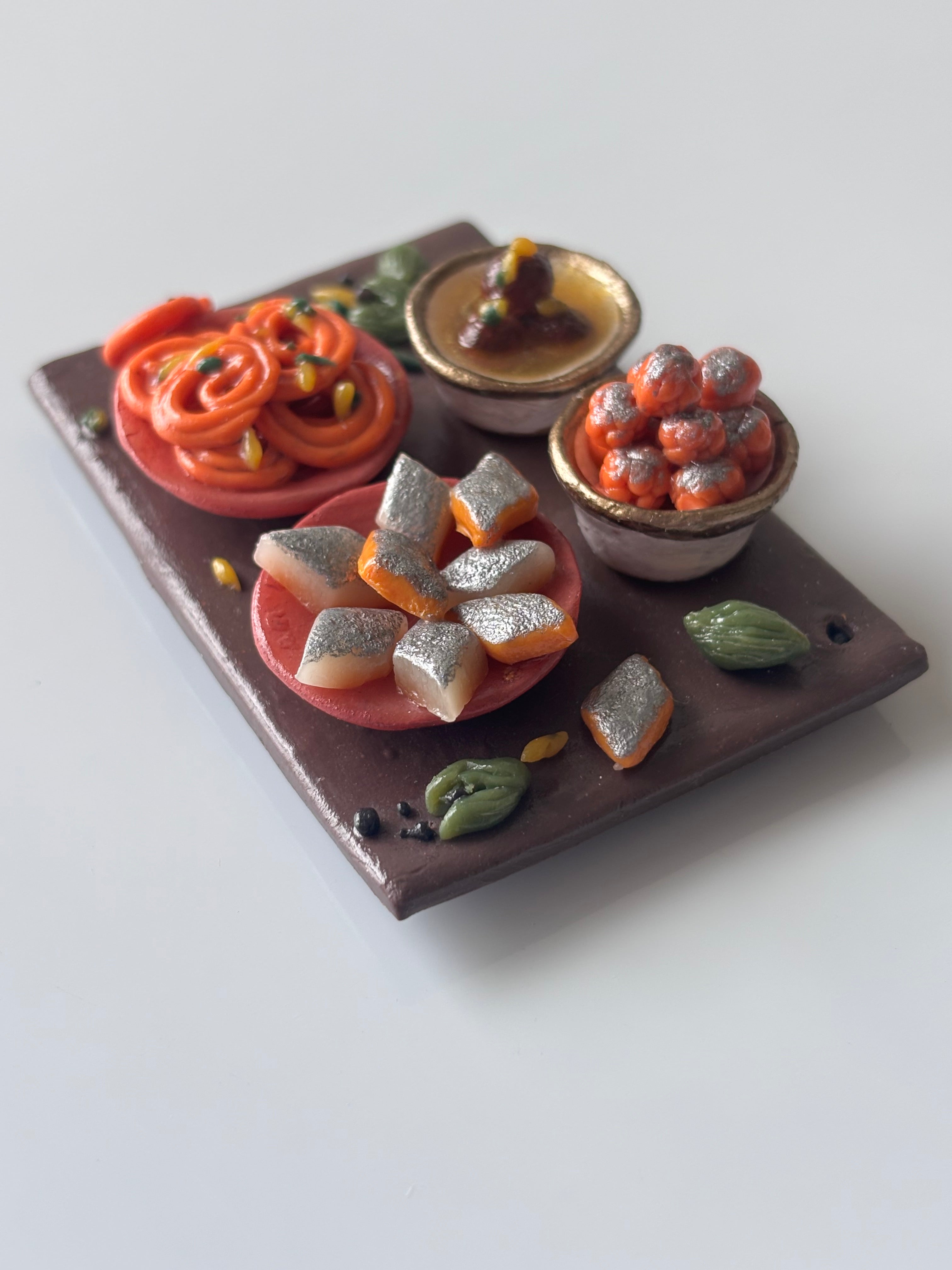 Mini Indian Desserts Platter Fridge Magnet