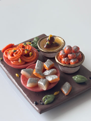 Mini Indian Desserts Platter Fridge Magnet