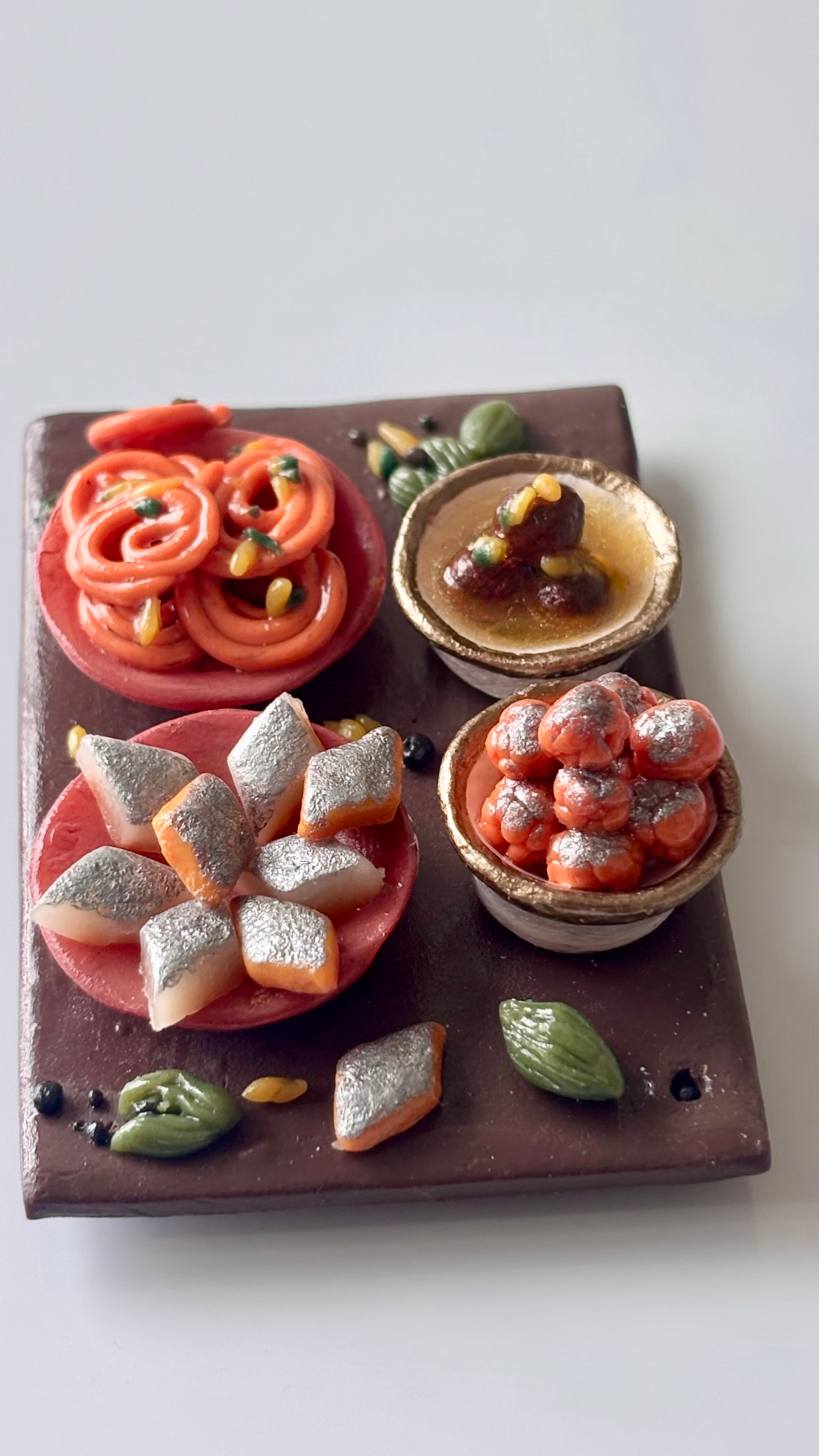 Mini Indian Desserts Platter Fridge Magnet