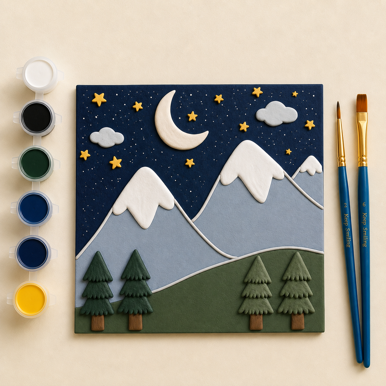 Starlit Mountains - DIY painting kit