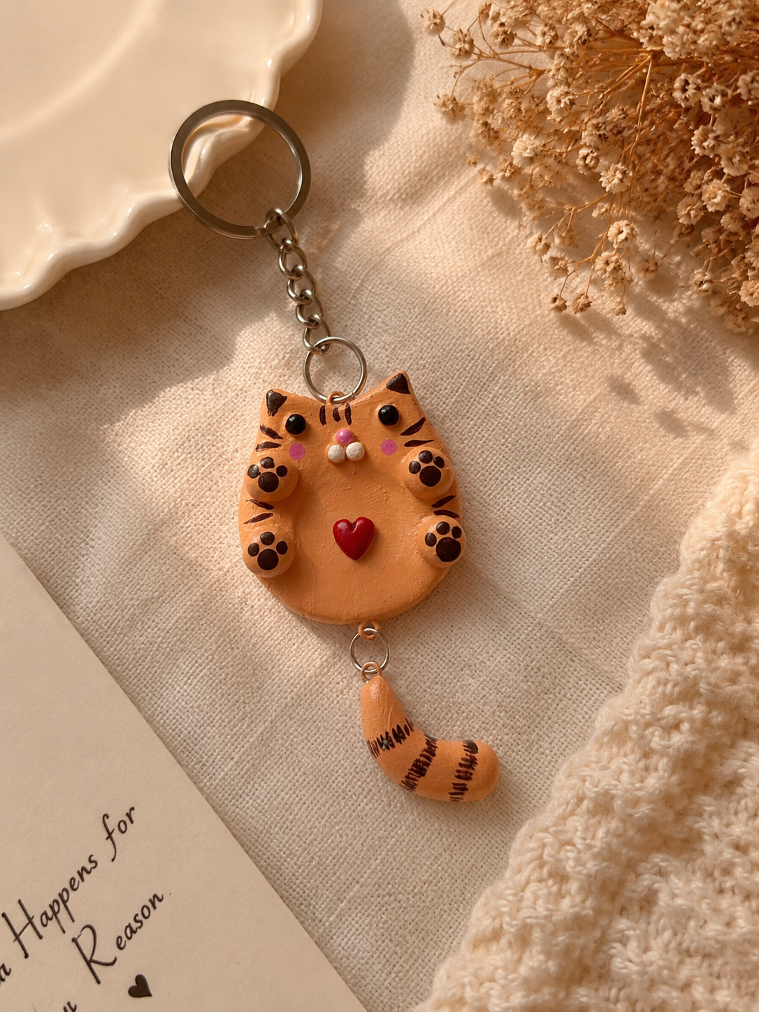 Paws & Love – worry stone Keychain