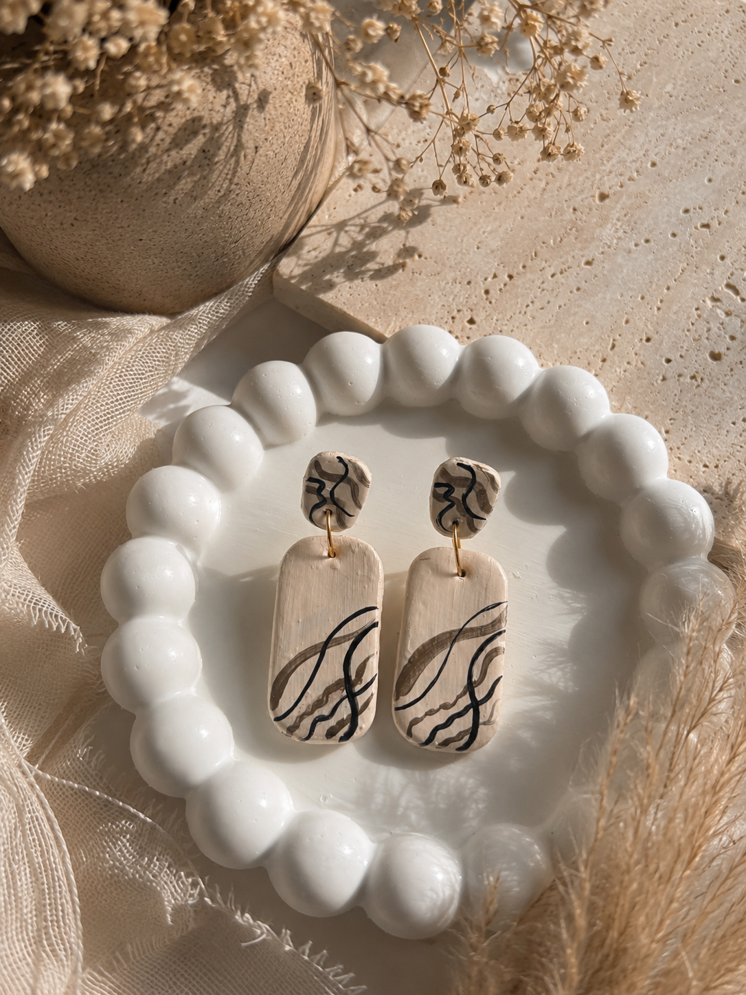 Sandstone – Handmade Clay Earrings