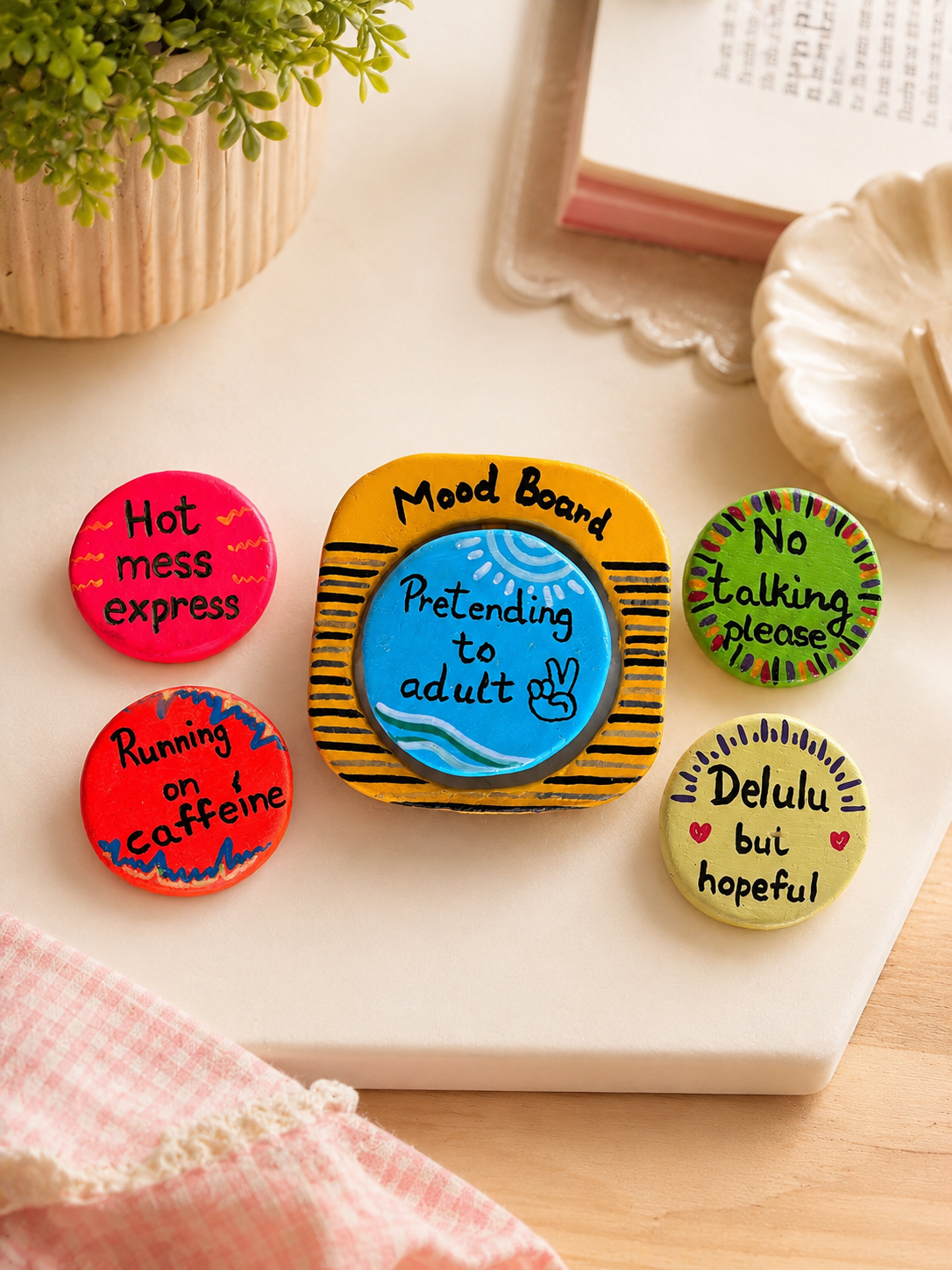 Tiny Mood Board – Handmade Fridge Magnet Set