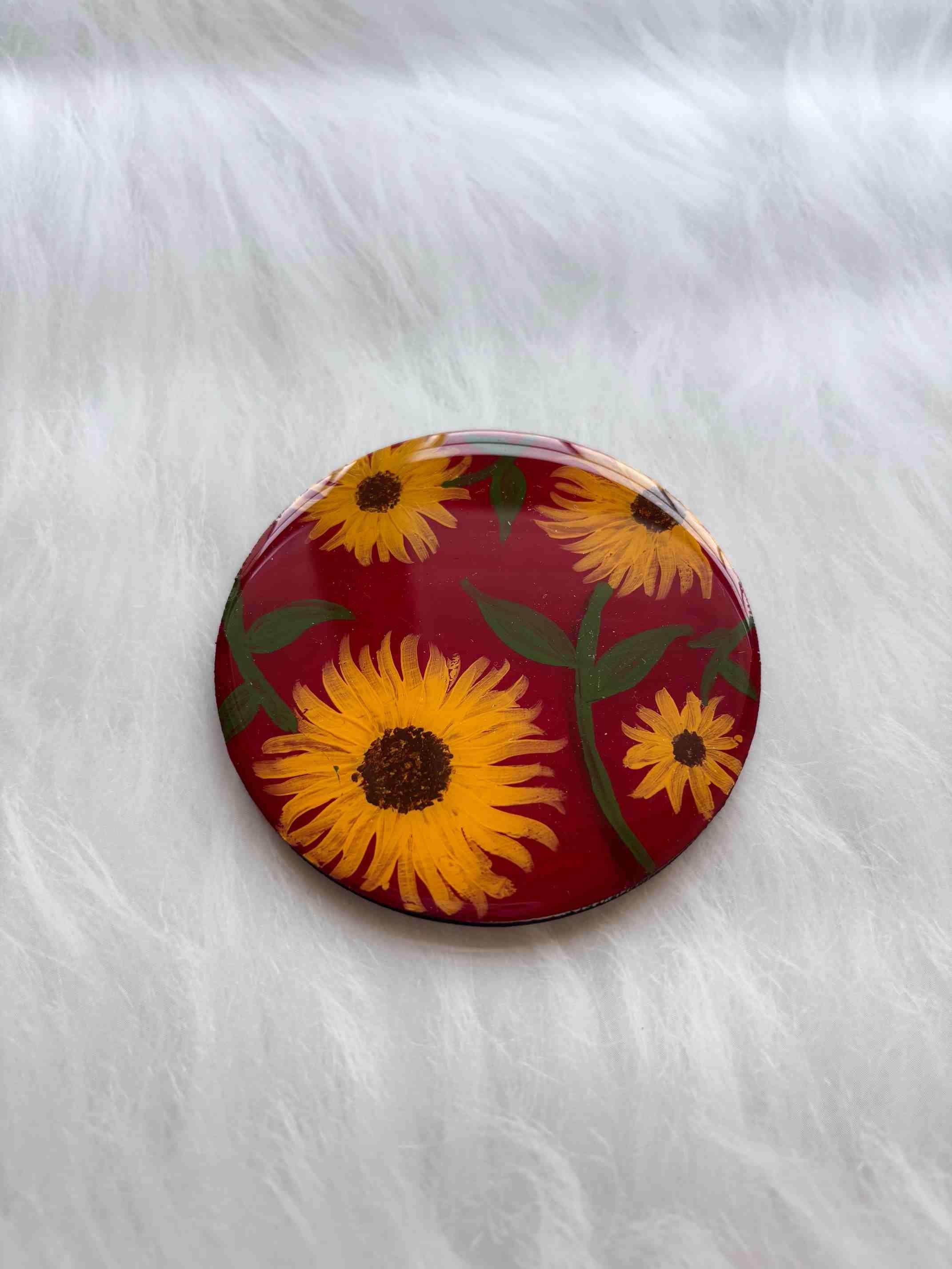 Sunflower Sol - coasters (set of 2/4/6)